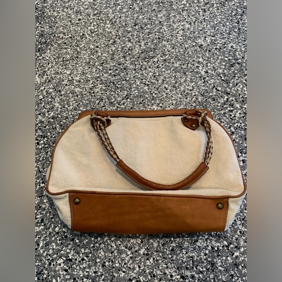 EUC DIMONI CANVAS AND LEATHER HANDBAG - Picture 6 of 8